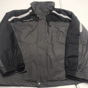 ZEROXPOSUR Mens Black Gray Winter Shell Coat